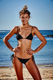 Maui black triangle bikini top